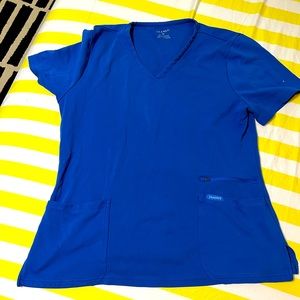 XL royal blue scrub top JAANUU